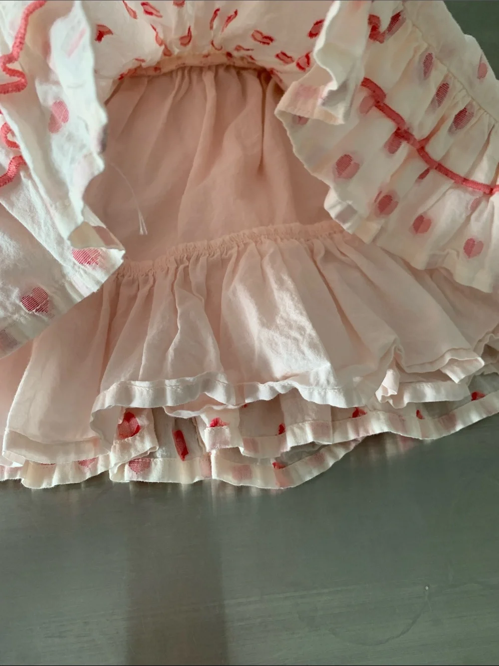 Cupcakes and Cashmere Baby Girl Dress Cotton Hearts Pattern - Size 18M